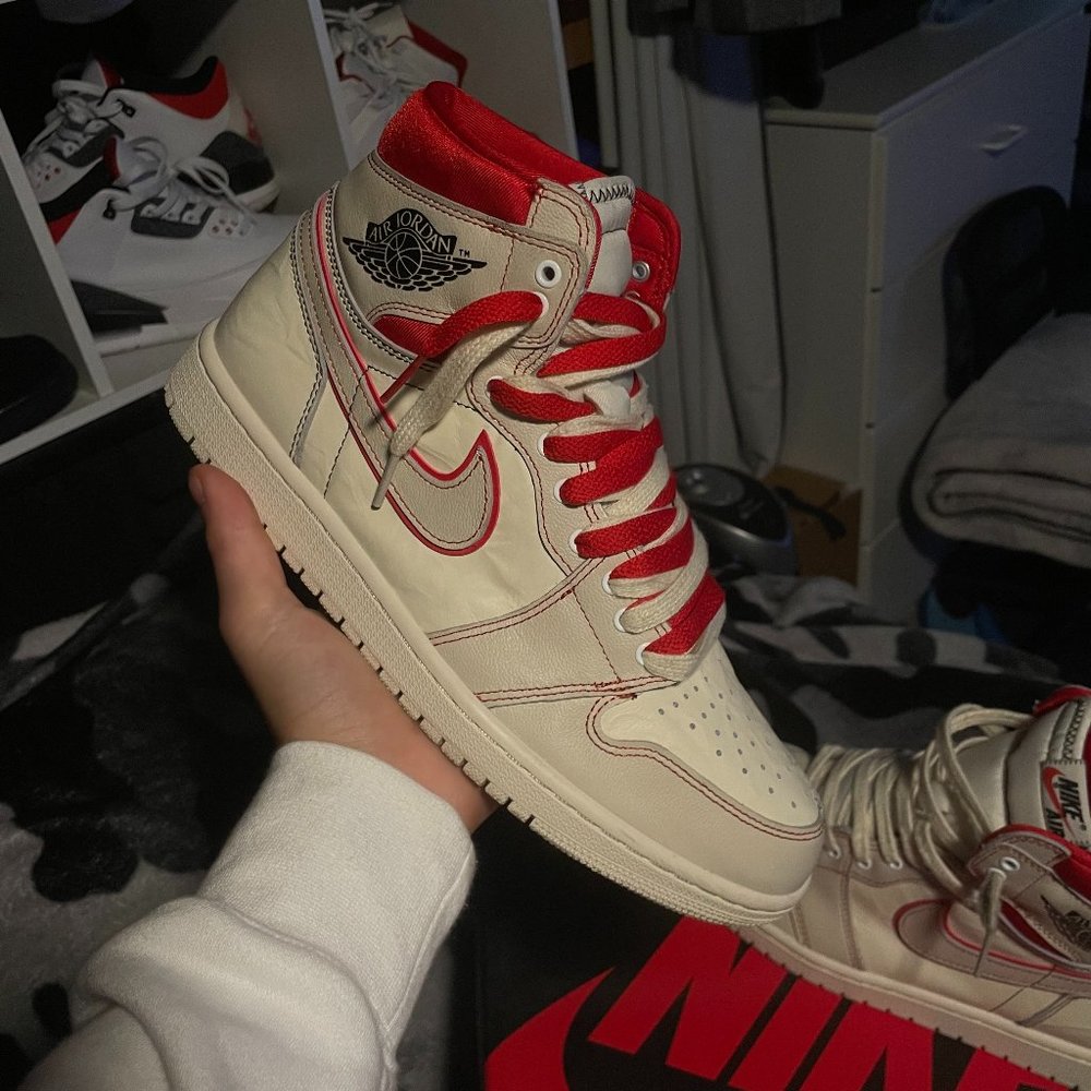 Jordan 1 Retro High Phantom Gym Red - Size 10